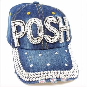 🧢POSH Cap Blinged Lettering and brim trimmings‼️